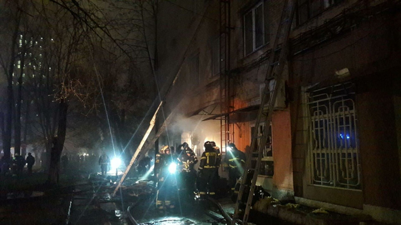 В Москве потушили пожар в хостеле на Волгоградском проспекте