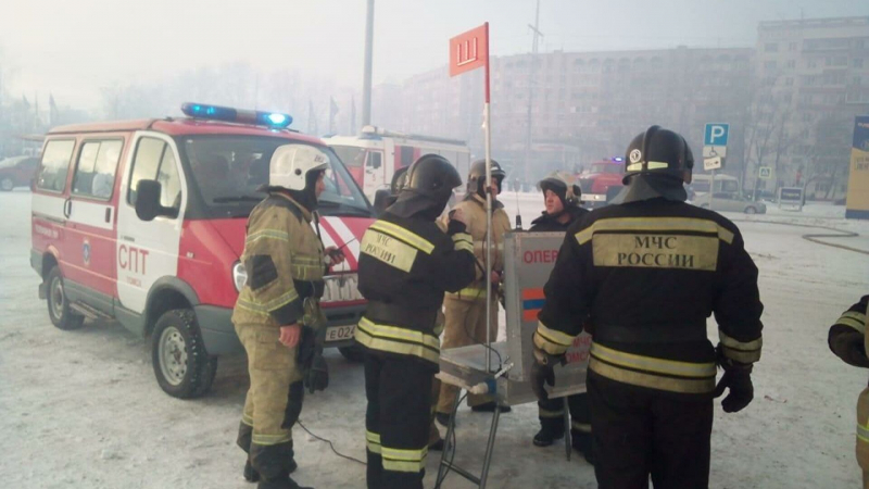 В Томске ликвидировали открытое горение в гипермаркете