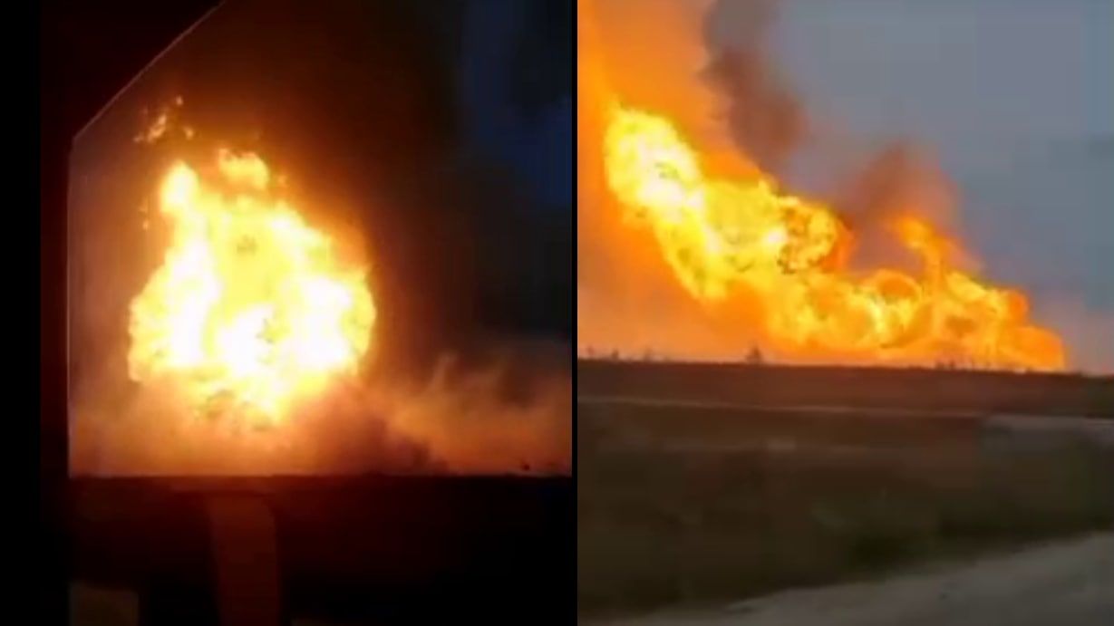 В Сибири горит крупнейшее в России месторождение газа: взрыв разорвал трубу