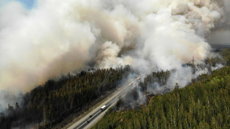 Мобилизацию жителей объявили в селе Чапаево в Якутии из-за лесного пожара