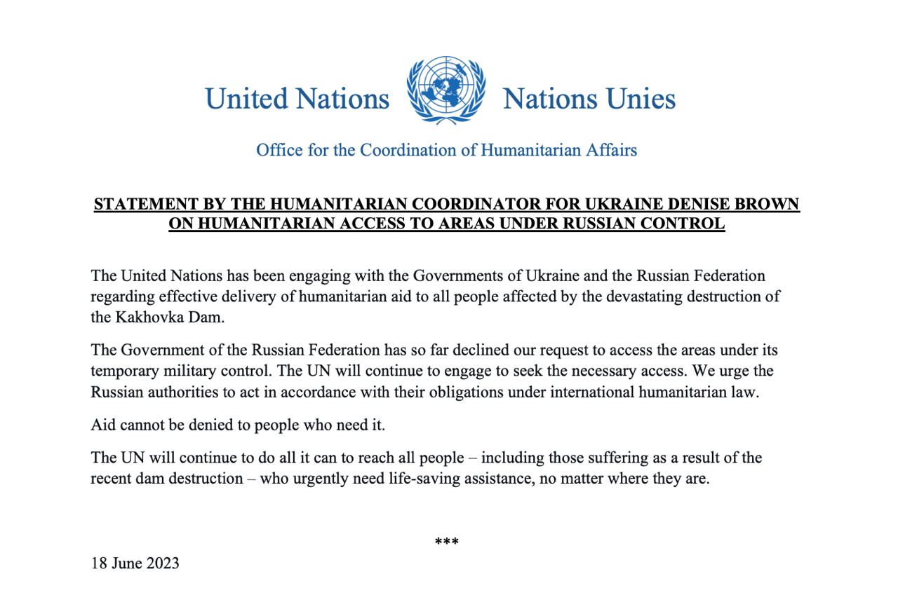 В ООН рассказали о циничном поступке РФ после затопления левобережной Херсонщины