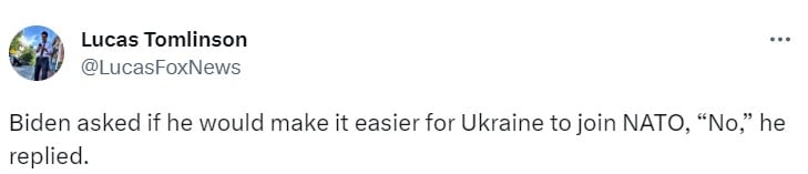 Байден отклонил "легкий" путь Украины в НАТО 