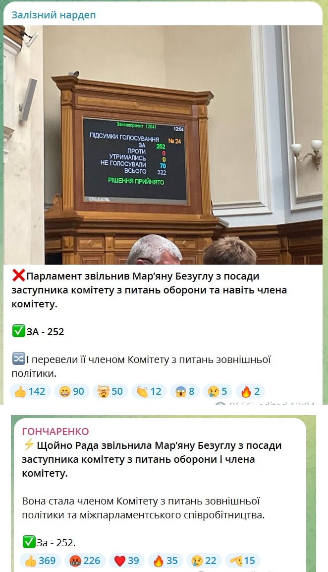 Рада уволила Марьяну Безуглую: скандальный нардеп получила новую должность