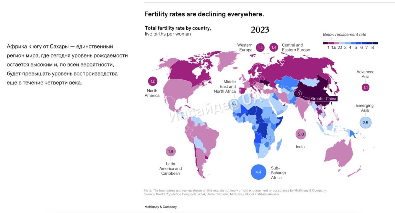 Украина может потерять треть населения из-за демографической депопуляции — McKinsey Global Institute
