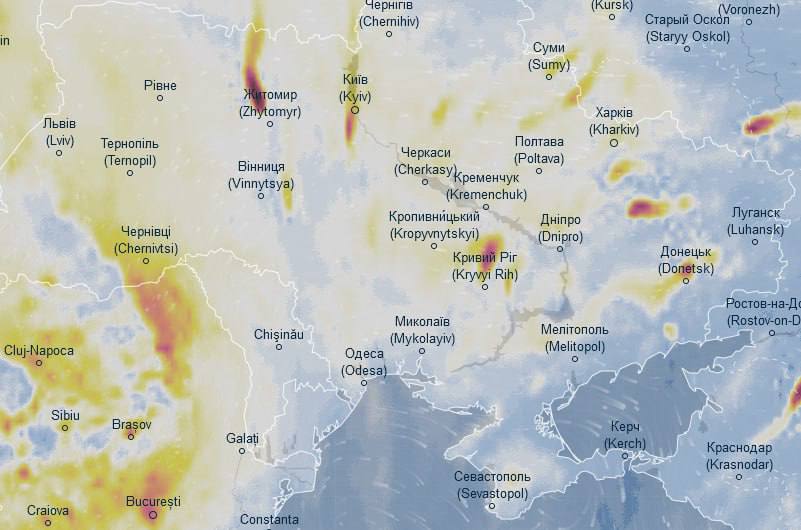 Украину скоро накроет новое облако загрязненного воздуха: каким городам подготовиться – прогноз  Ventusky