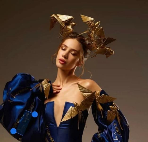 "Miss Eco International-2025": Украину представит Елизавета Адамская в платье, украшенном цитатами из стихов