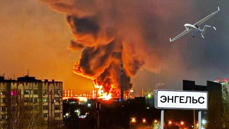 Горят цистерны с топливом: беспилотники атаковали в Энгельсе важный для ВСК РФ НПЗ — первые кадры