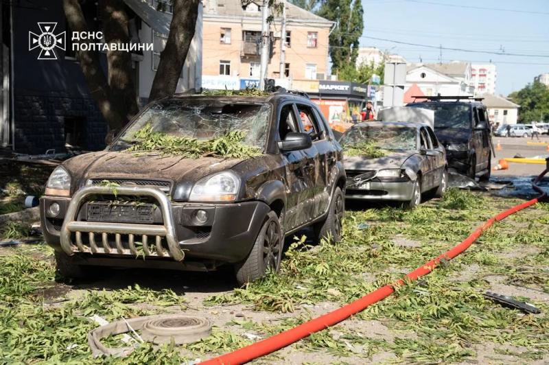 Атака рф на Полтаву оставила часть жителей без света