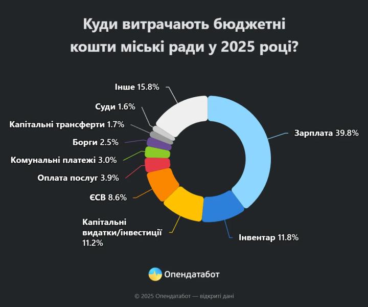 Где в Украине городской совет потратил почти половину средств на выплату долгов - исследование