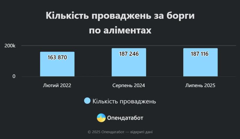 На должников по алиментам с начала вторжения рф открыто 23 тыс. производств: где их больше всего