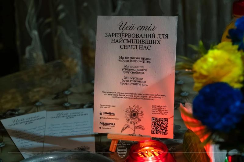 Акция "Стол памяти": тысячи заведений и воинские части вспоминают павших защитников Украины