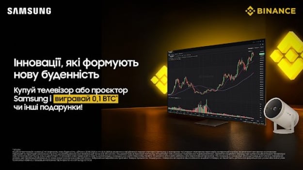 Binance і Samsung запускають промоакцію з головним призом — 0,1 BTC