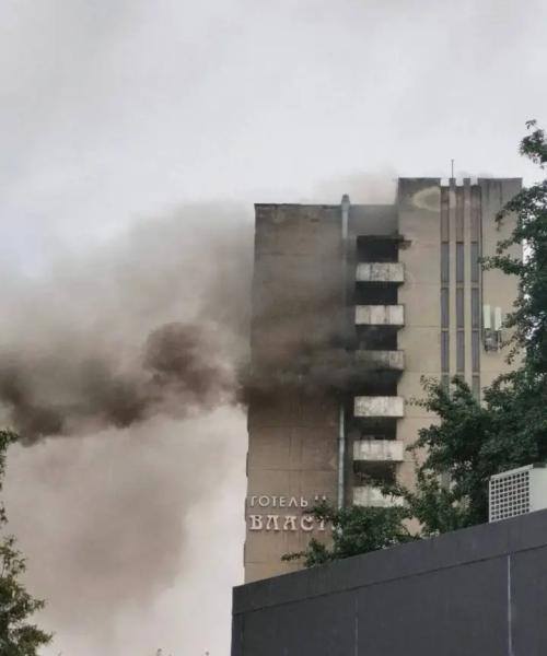 Масштабный пожар во львовской гостинице "Власта": стала известна причина