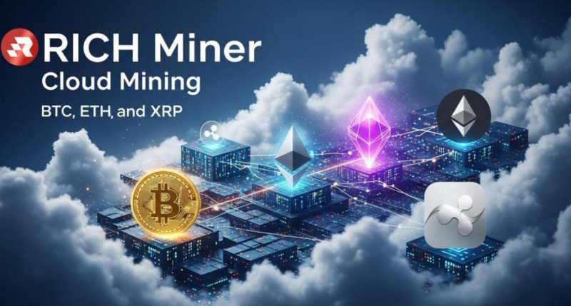 Облачный майнинг RICH Miner запускает низкоуглеродное приложение, помогающее инвесторам зарабатывать BTC, ETH и XRP ежедневно