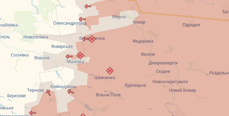 Российские оккупанты частично продвинулись возле Покровска и на Запорожье &ndash; DeepState