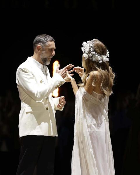 Свадьба на подиуме: дизайнер Катя Сильченко вышла замуж во время финала Ukrainian Fashion Week