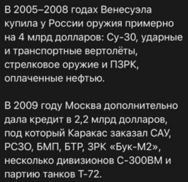 В РФ допустили "похищение" Путина и боятся появления у Украины российского оружия Венесуэлы