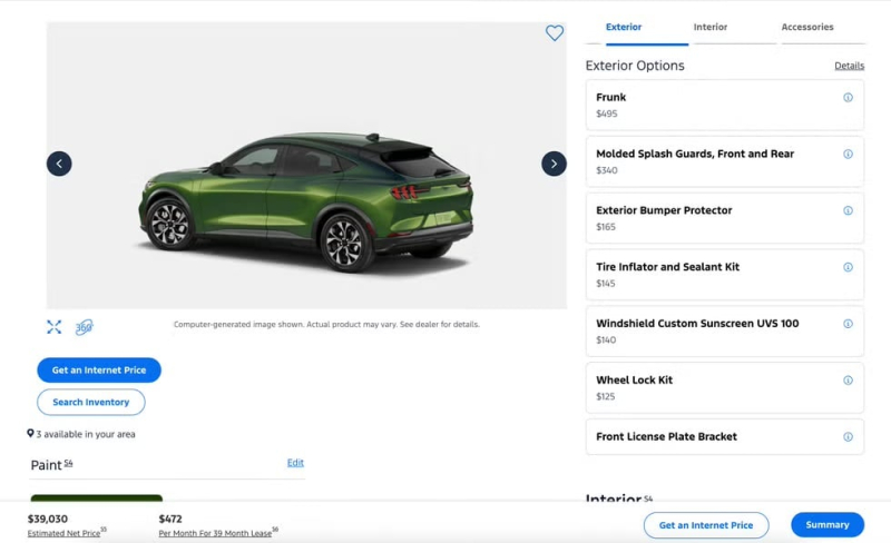 Ford додає плату за багажник у Ford Mustang Mach‑E 2026